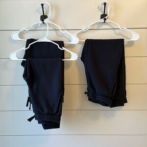 Three pairs boys Tek Gear black jogger sweatpants size M